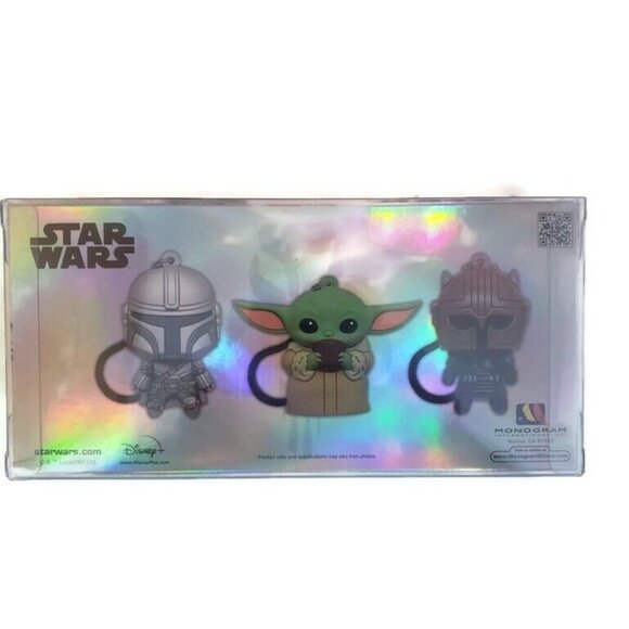 Disney Star Wars Character Bag Clip Set MANDALORIAN THE CHILD THE ARMORER Age 4+ - Picture 3 of 3